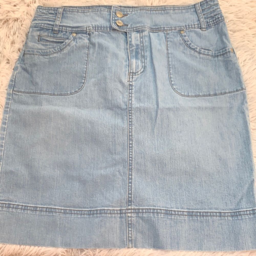 Code Bleu Jean Skirt